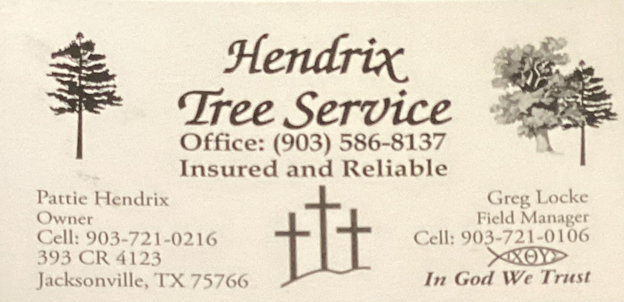 Hendrix Tree Service LLC business card_2